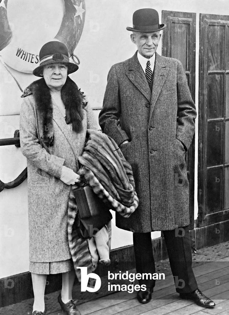 Henry Ford and his wife Clara Bryant Ford, 1928 (b/w photo)