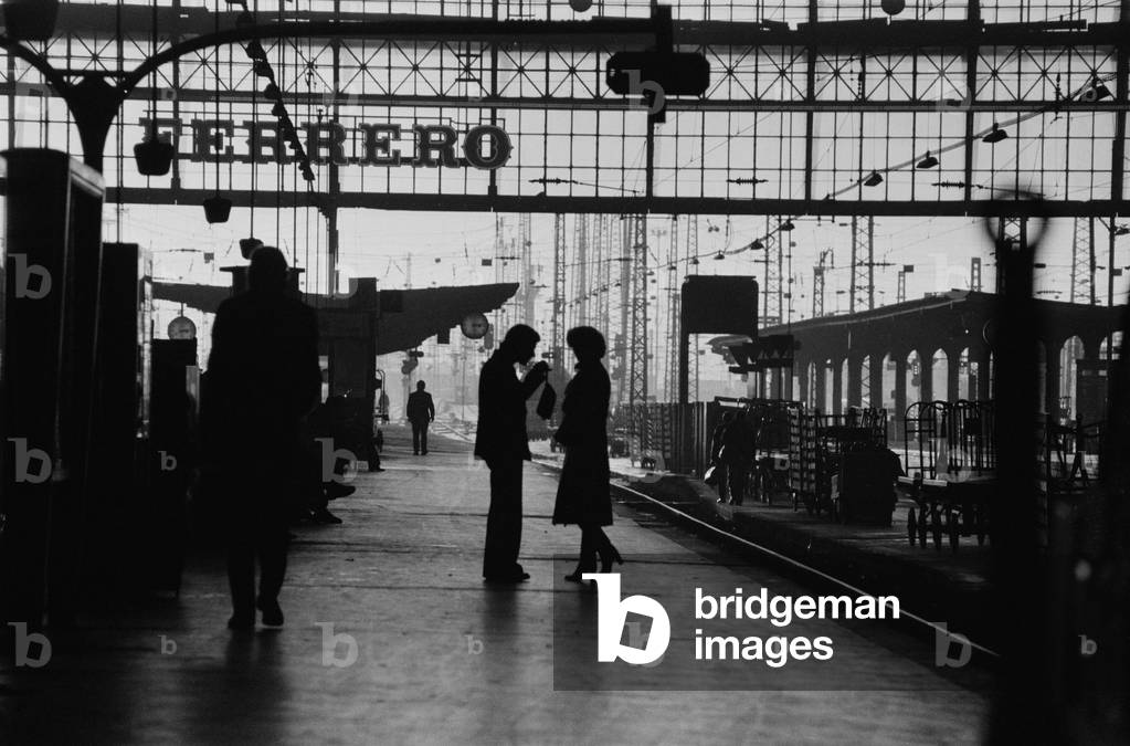 The Frankfurt Central Station (b/w photo)