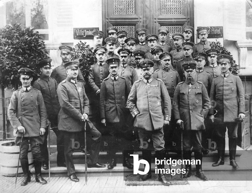 Paul von Hindenburg with Erich Ludendorff (b/w photo)