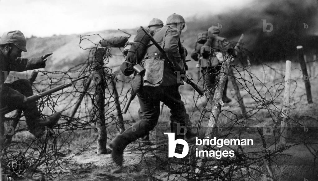 Battle of the Marne in the First World War, 1914 (b/w photo)