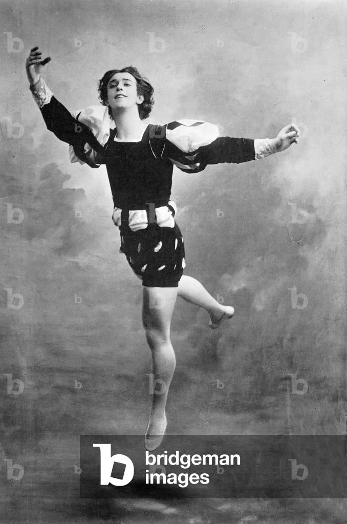 Vaslav Nijinsky, Russian dancer (b/w photo)