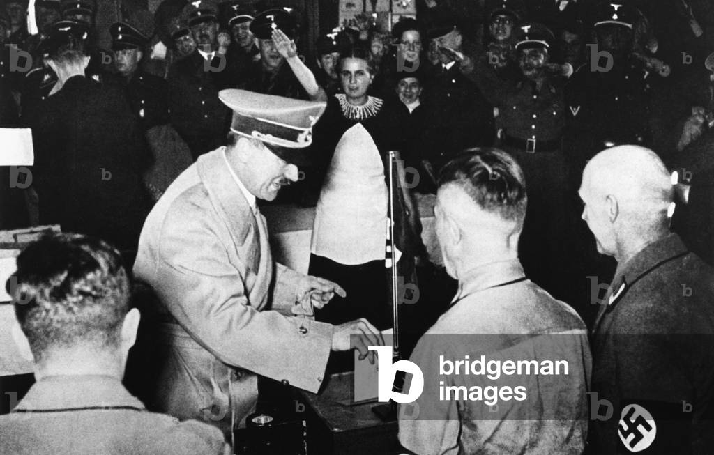 Adolf Hitler voting, 1938