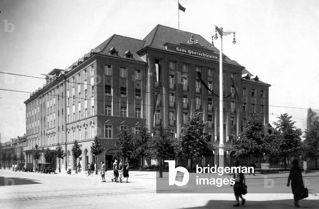 The Upper Silesia-house in Gliwice (b/w photo)