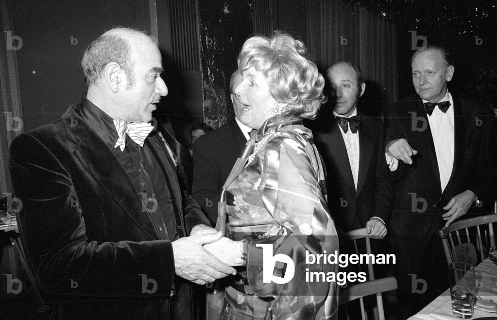 Artur Brauner at the German Film Ball in Munich, 1974 (b/w photo)