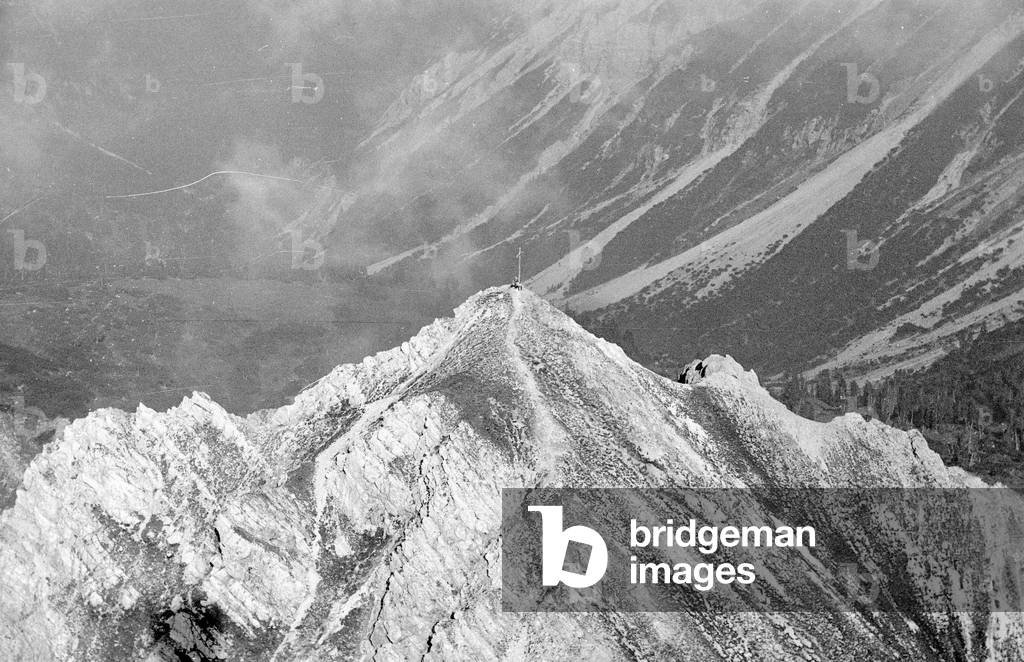 View of the Allgaeu Alps, 1959 (b/w photo)