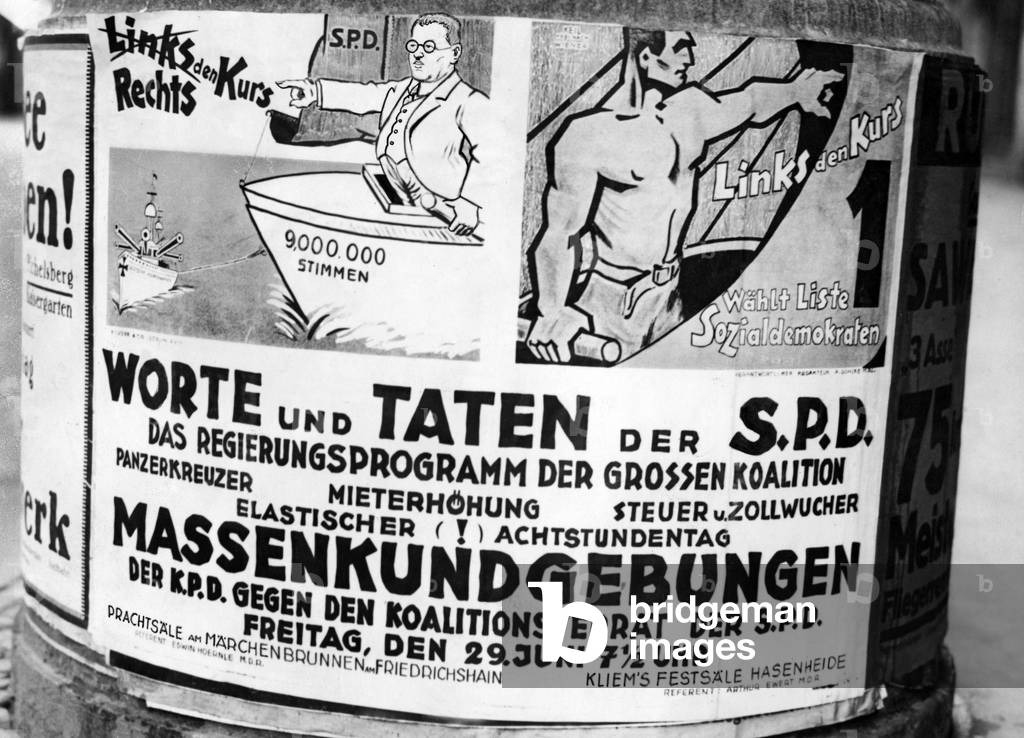 Advertising for a mass rally against the SPD, 1928
