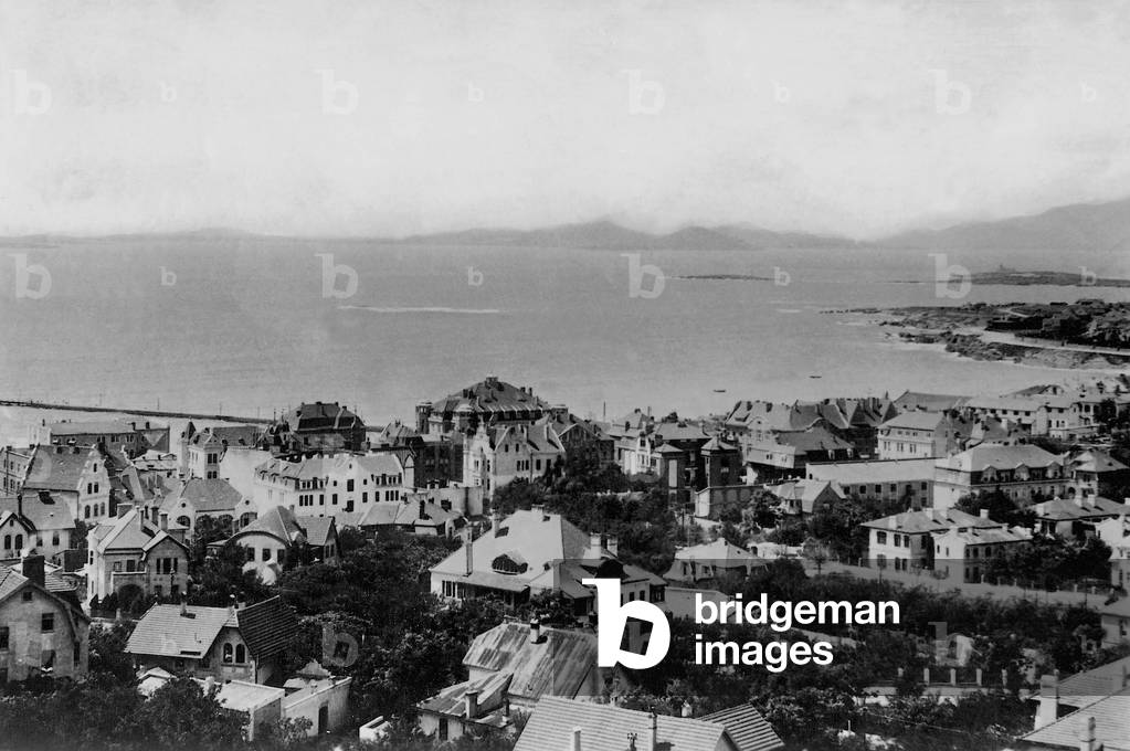View over Qingdao, 1931 (b/w photo)