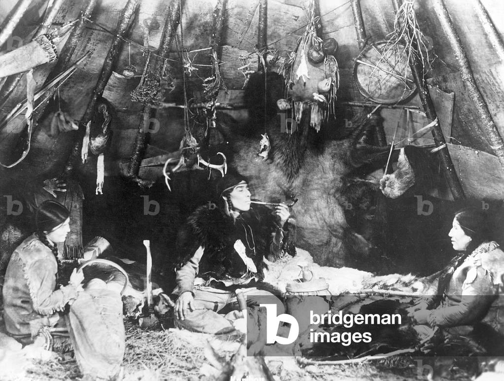 Film scene from 'Caribou' (b/w photo)