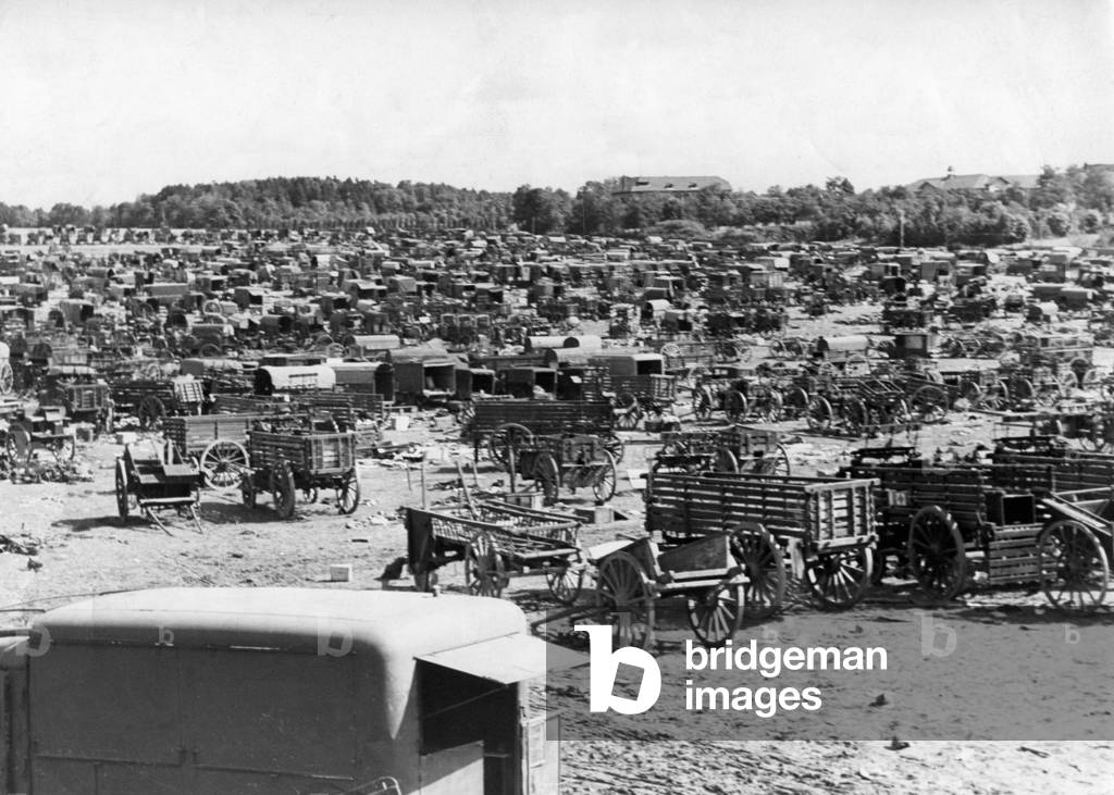 Left-behind British equipment in Dunkirk, 1940