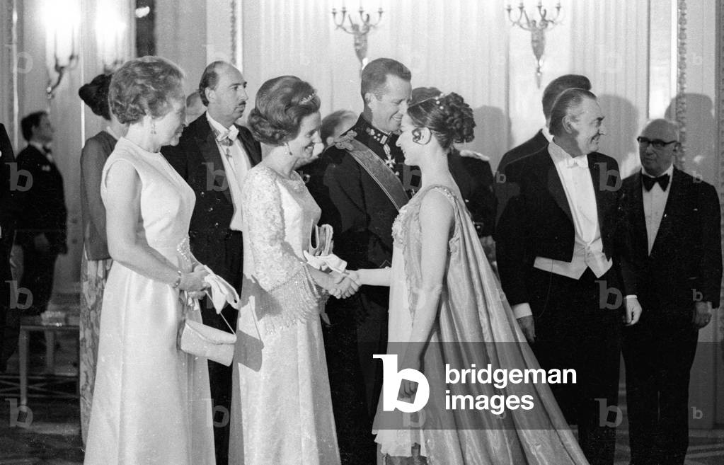 Belgian state visit to Munich, 1971 (b/w photo)