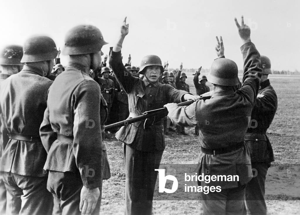 Russian volunteers are sworn in, 1942 (b/w photo)