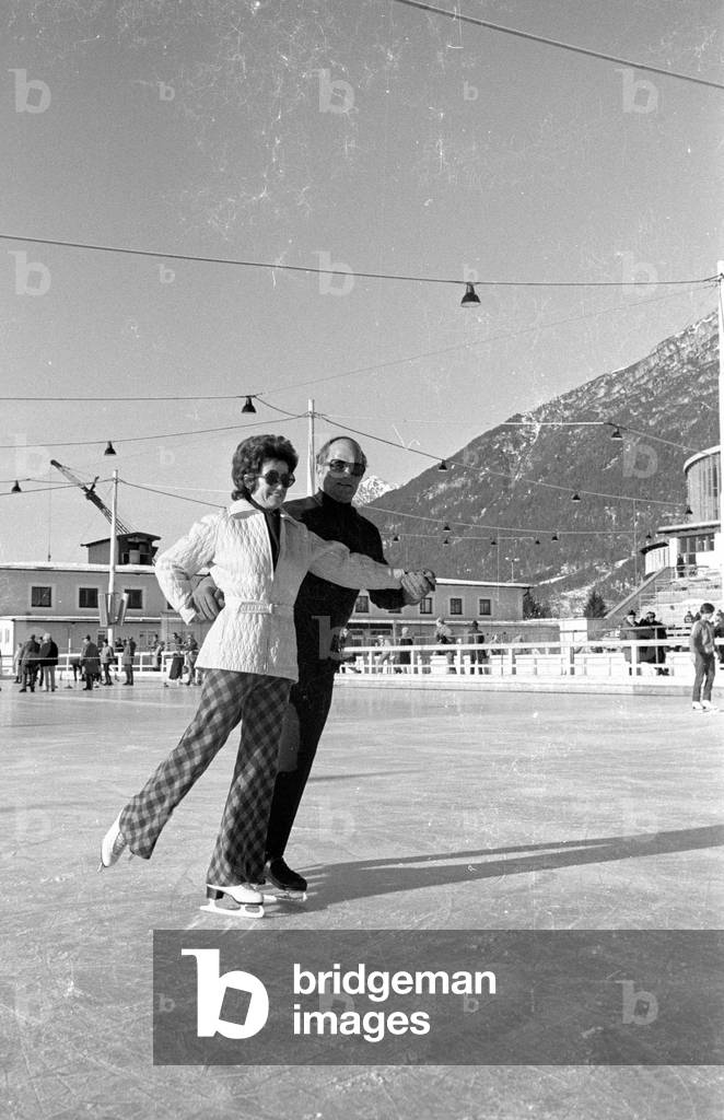 Rainer Barzel in Garmisch-Partenkirchen, 1970 (b/w photo)