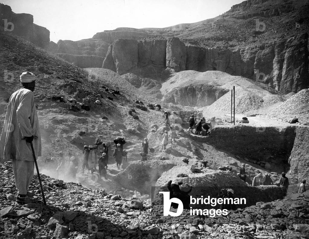 Excavations in the Valley of the Kings, 1930 (b/w photo)
