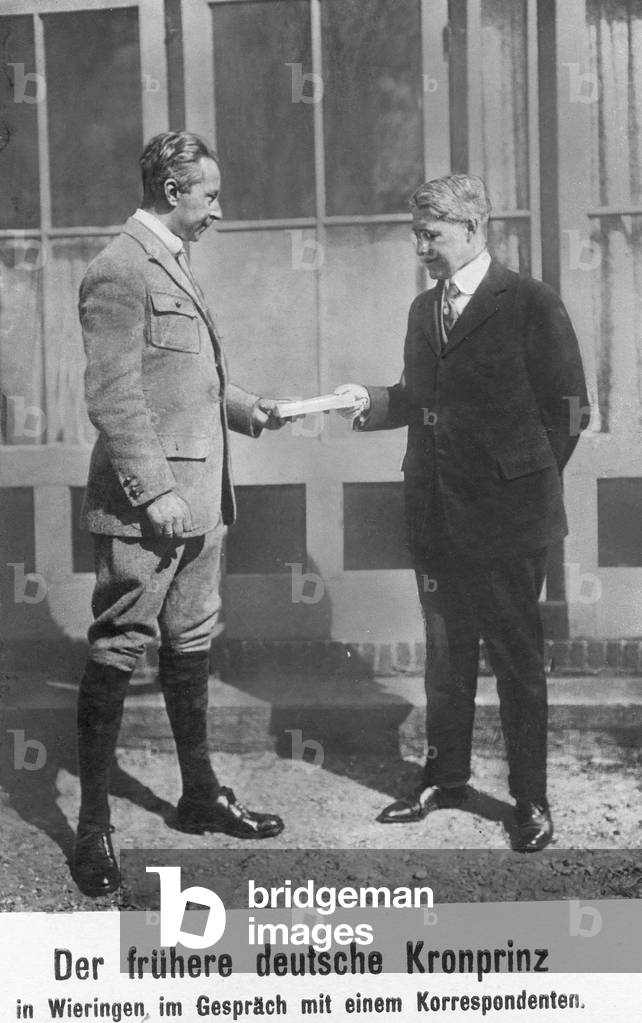 Crown Prince Wilhelm during his exile on the Dutch island Wieringen, 1922