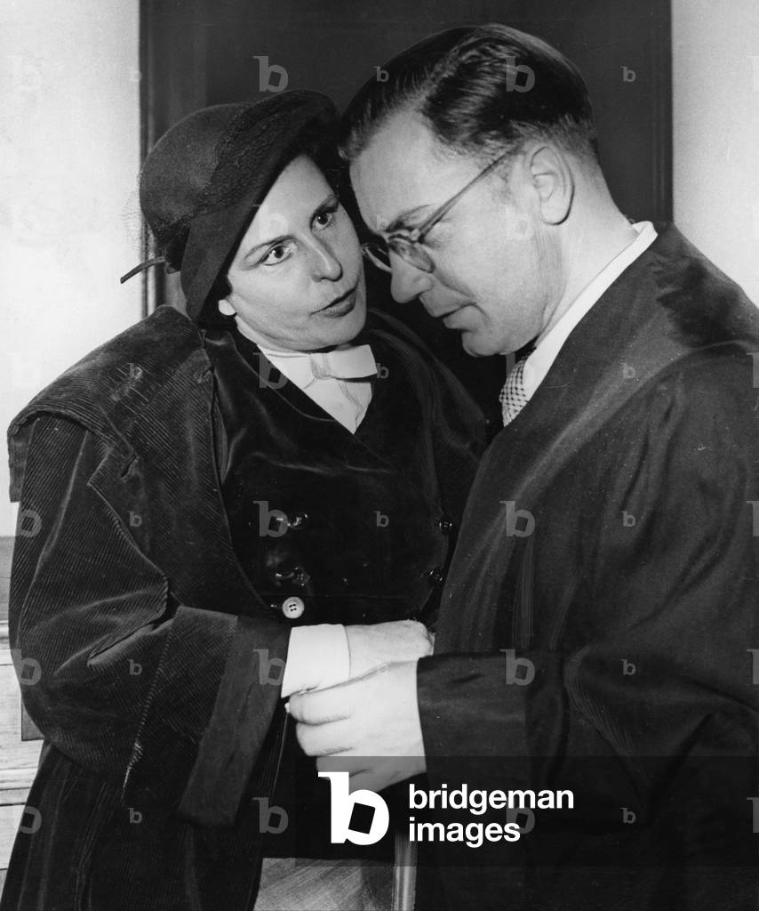 Leni Riefenstahl and Dr. Otto Gritschneder, 1950s (b/w photo)