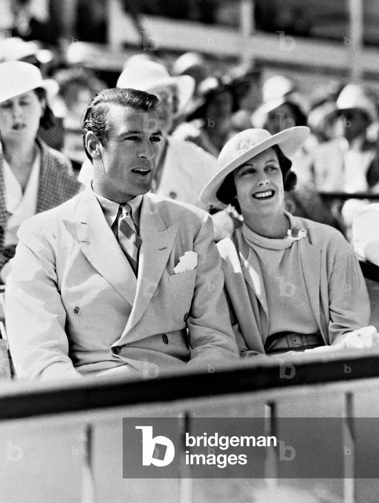 Gary Cooper and his wife, 1934 (b/w photo)