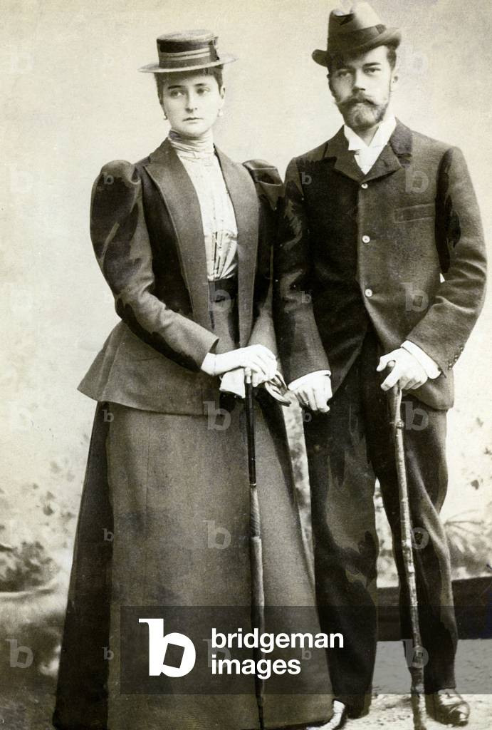 Nicholas II with wife, approx. 1900