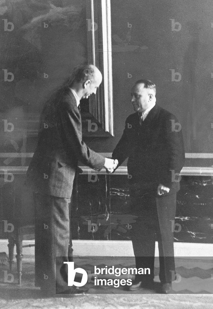 Wilhelm Furtwaengler and Josef Buerckel, 1939 (b/w photo)