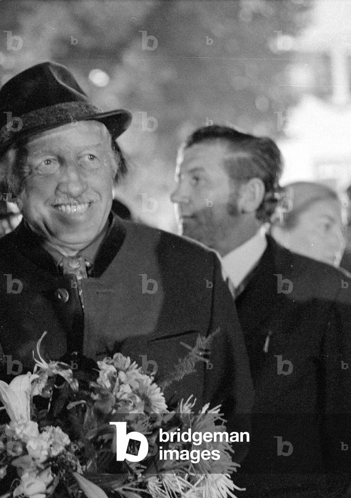 Carl Adolf Vogel at Schloss Fuschl, 1971 (b/w photo)