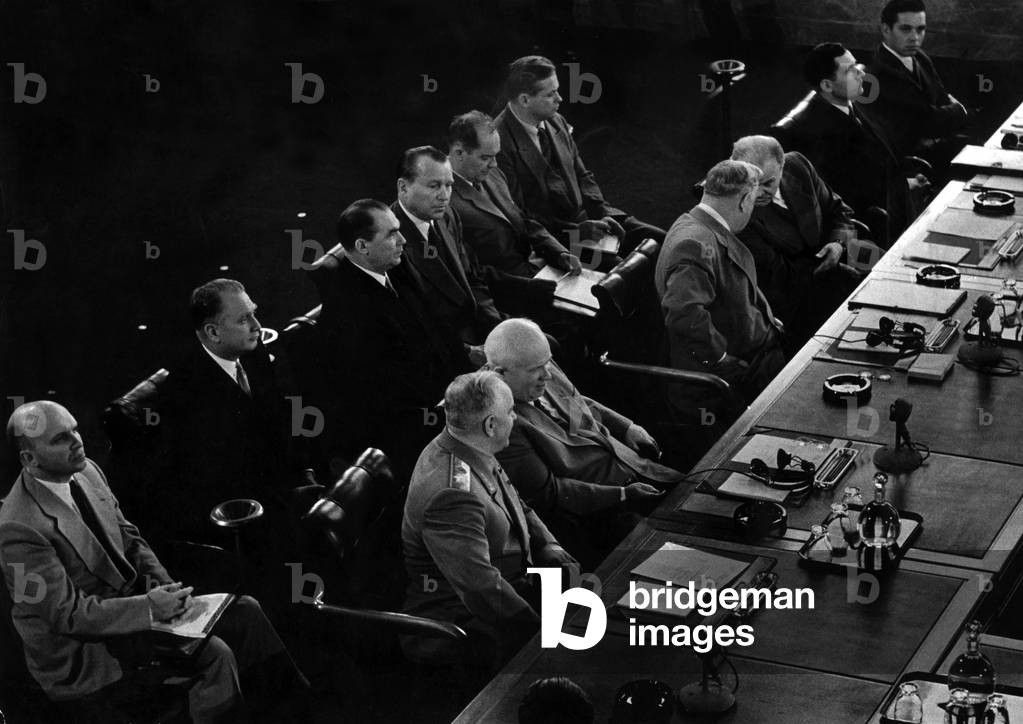Soviet delegation during the conference of the Four Powers in Geneva, 1955