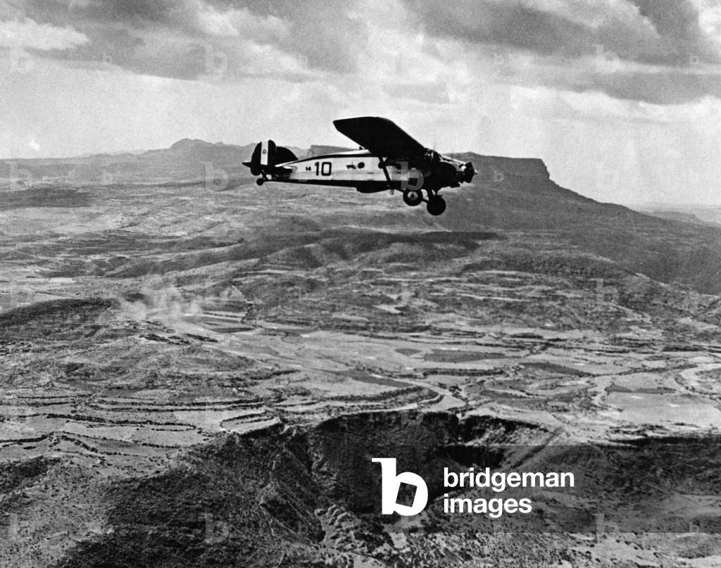 Italian airmen over Ethiopia, 1935/36 (b/w photo)