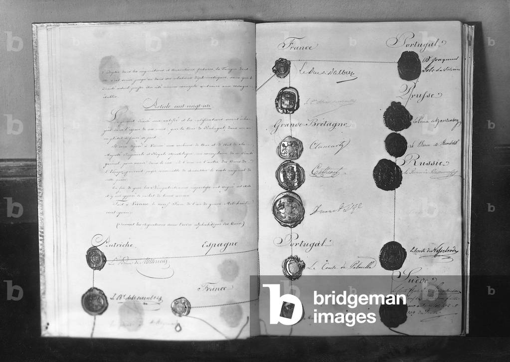 'Final Act of Vienna', 1815 (b/w photo)