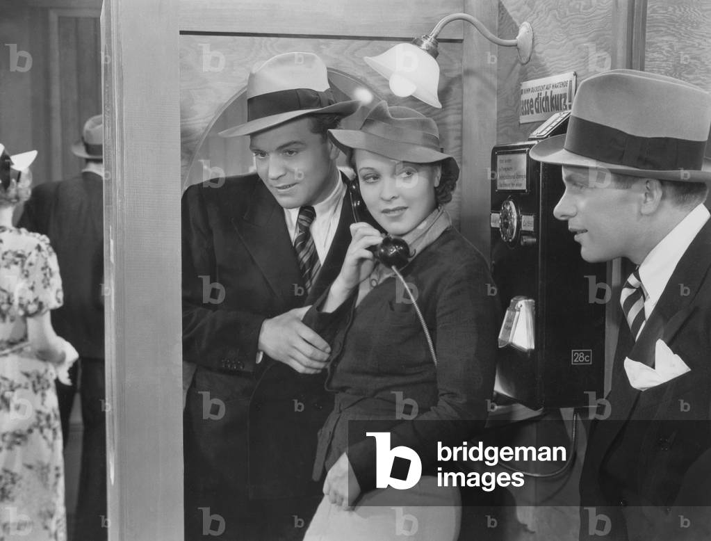 Gustav Froehlich, Hilde Sessak and Fritz Genschow in 'Gleisdreieck', 1937 (b/w photo)