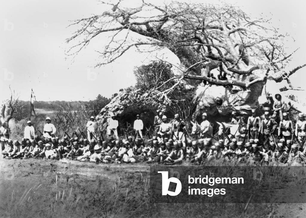 Expedition of Carl Peters in German East Africa (b/w photo)