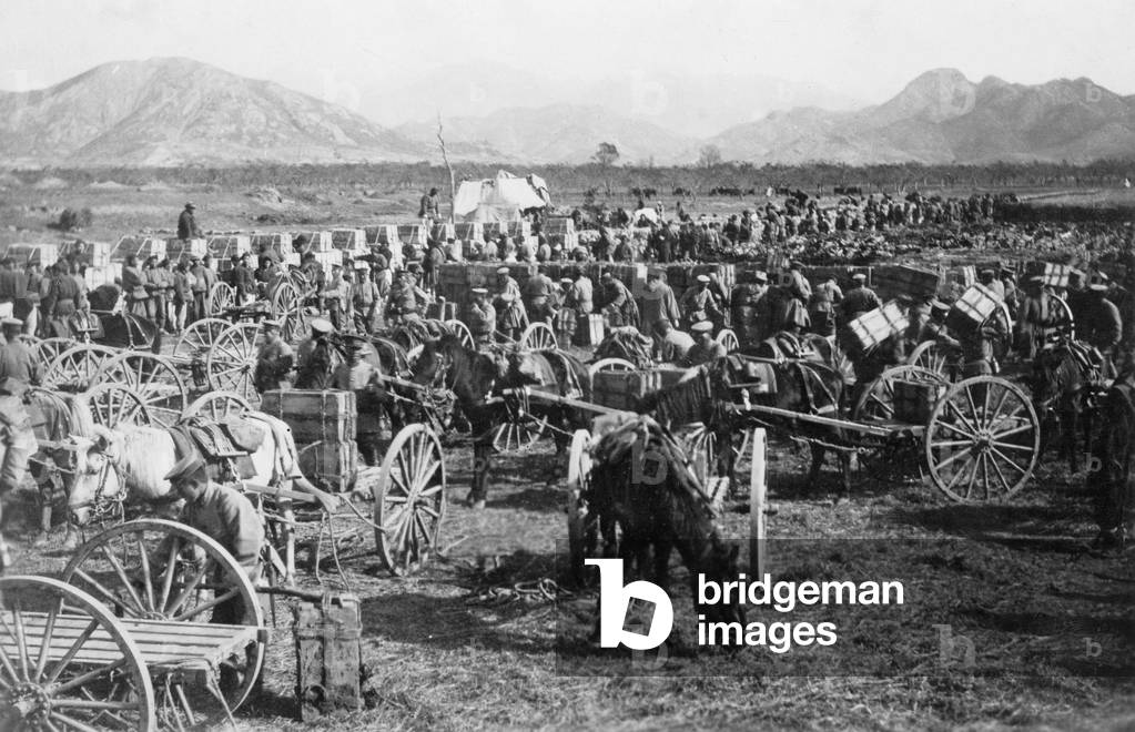 Attack on Tsingtao, 1914 (b/w photo)