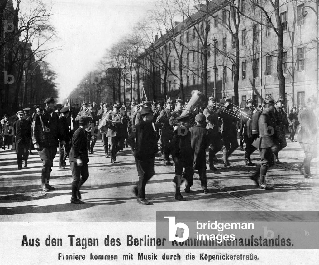 Marching band in Berlin, 1919