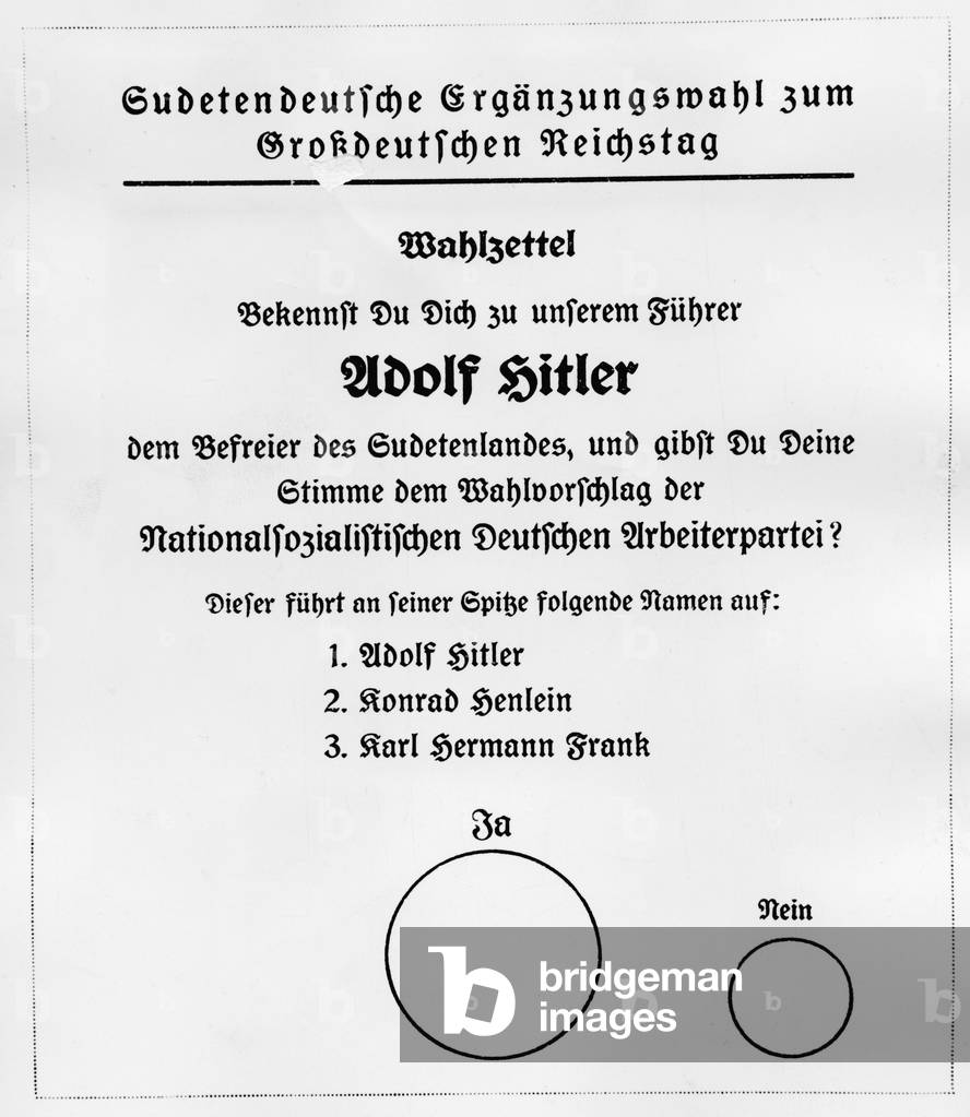 Ballot of the Sudeten German by-elections, 1938