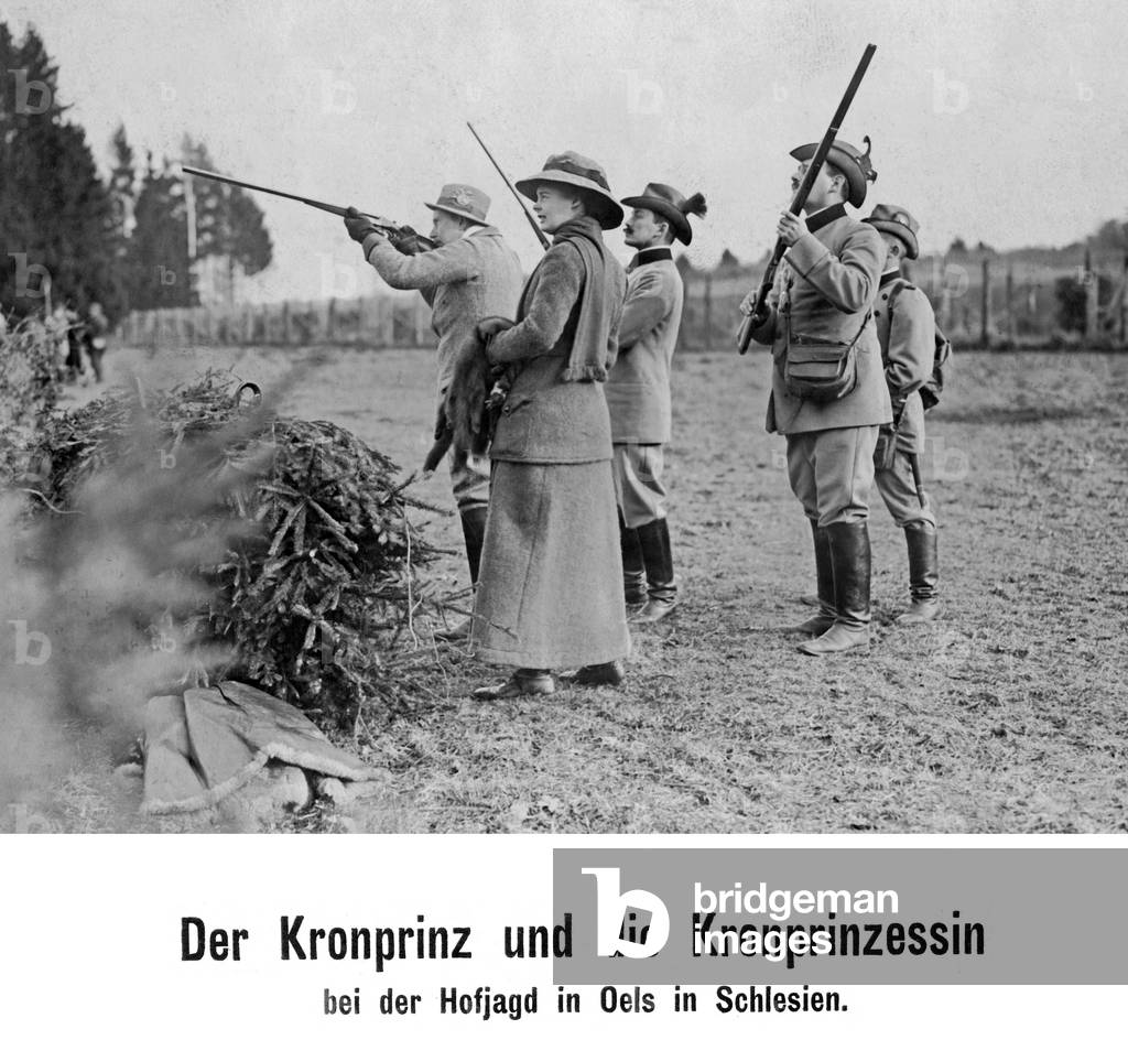 Hunt in Oels in Lower Silesia, 1912