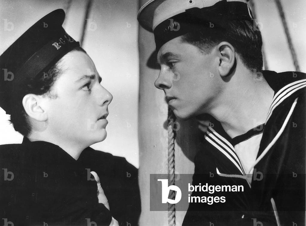 Freddie Bartholomew and Mickey Rooney in 'Lord Jeff', 1938 (b/w photo)