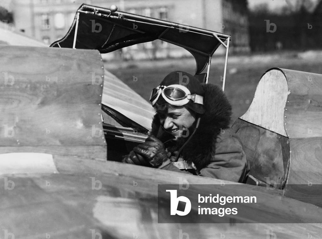 Hanna Reitsch in the glider 'Kranich', 1936 (b/w photo)