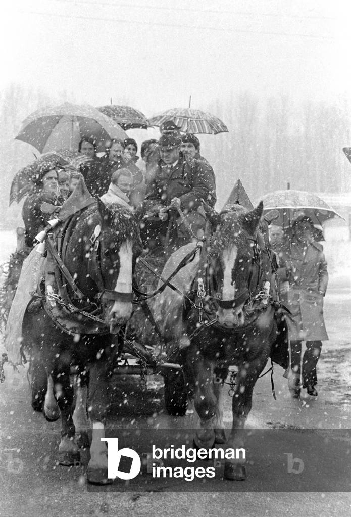 Car Free Sunday, 1973 (b/w photo)