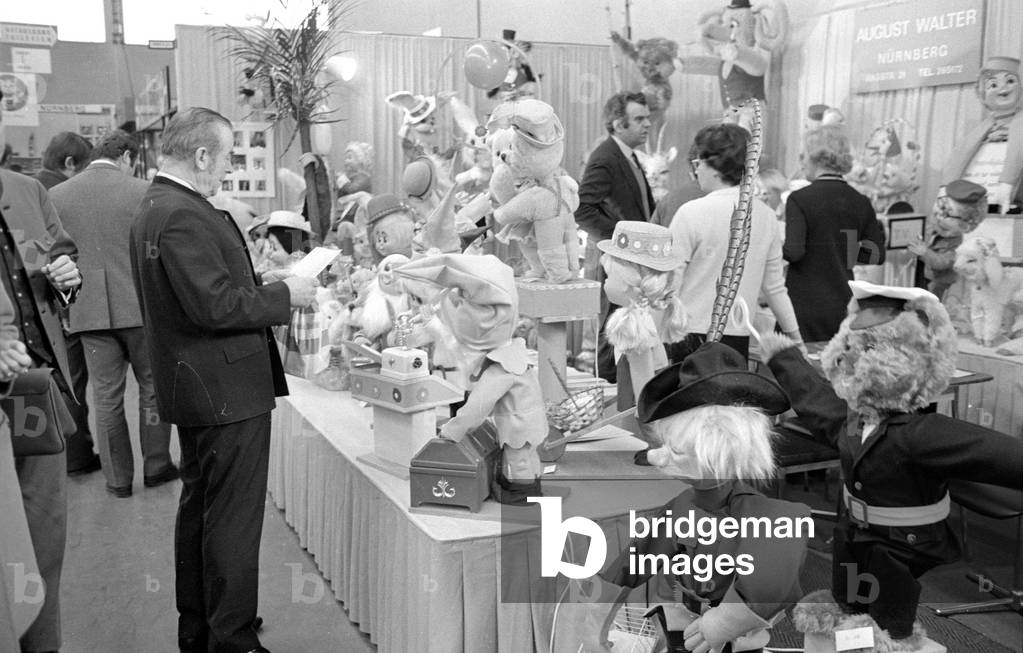 The Nuremberg Toy Fair, 1971 (b/w photo)