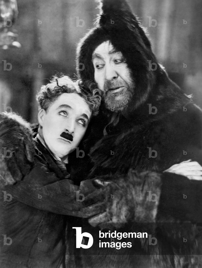 Charles Chaplin and Mack Swain in 'The Gold Rush', 1925 (b/w photo)