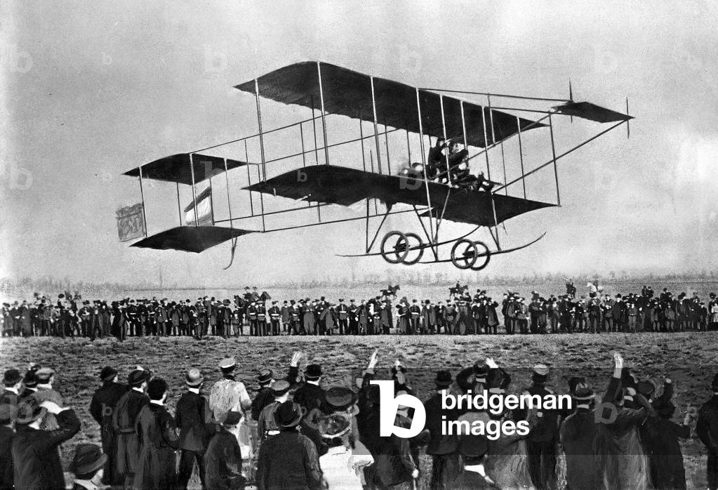 Long-distance flight competition 1911 (b/w photo)