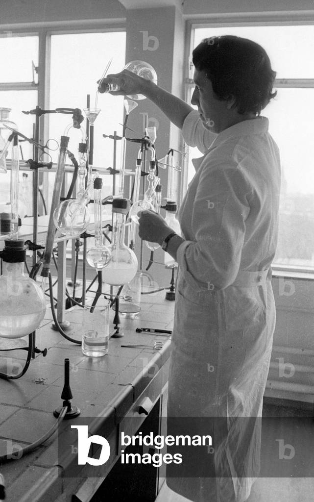 Breads compared in the physiology of nutrition at the Max Planck Institute in Dortmund, 1960 (b/w photo)