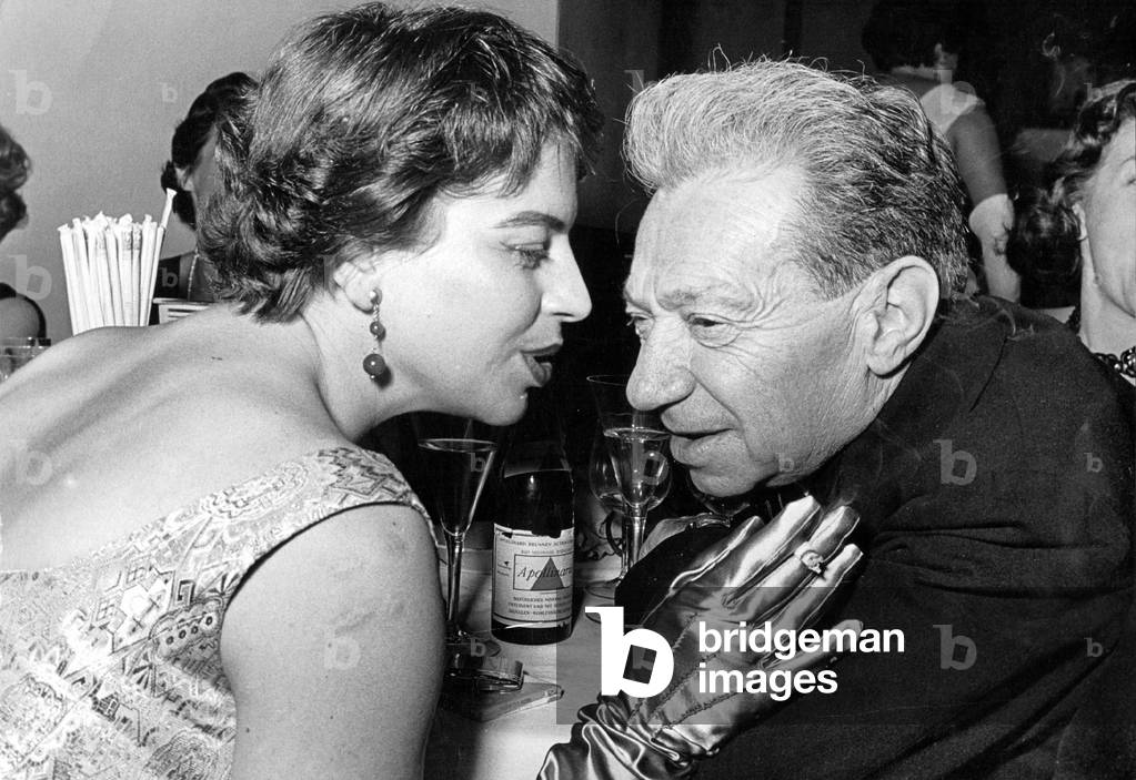 Hanne Wieder and Friedrich Hollaender, 1959 (b/w photo)