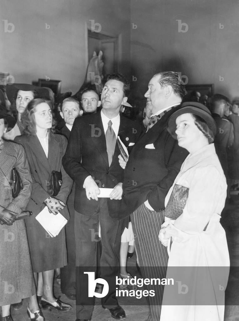 Hans Schweitzer Mjolnir with Henry George, 1942 (b/w photo)