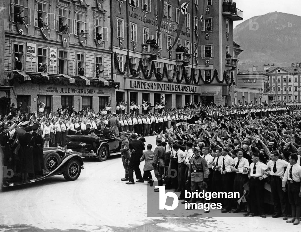 Adolf Hitler in Salzburg, 1938 (b/w photo)