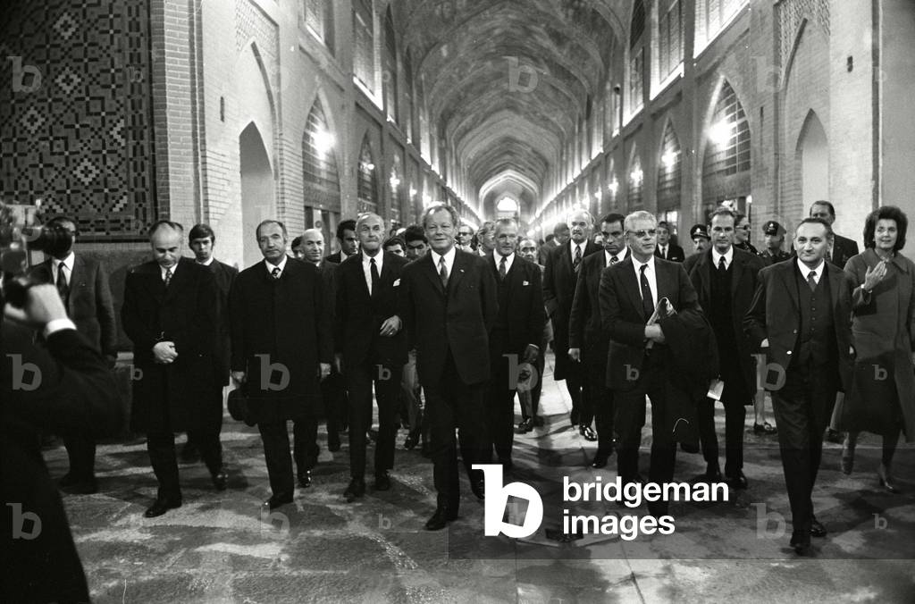 German secretary of state Egon Bahr in Iran, 1972 (b/w photo)