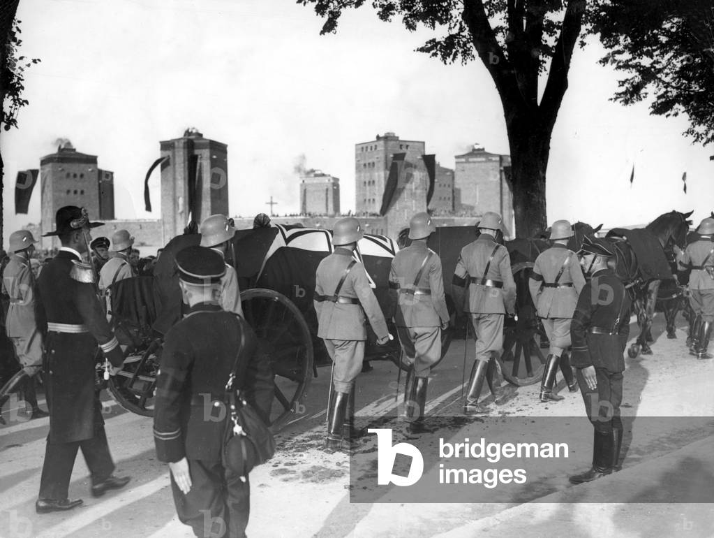 Burial of Paul von Hindenburg, 1934 (b/w photo)