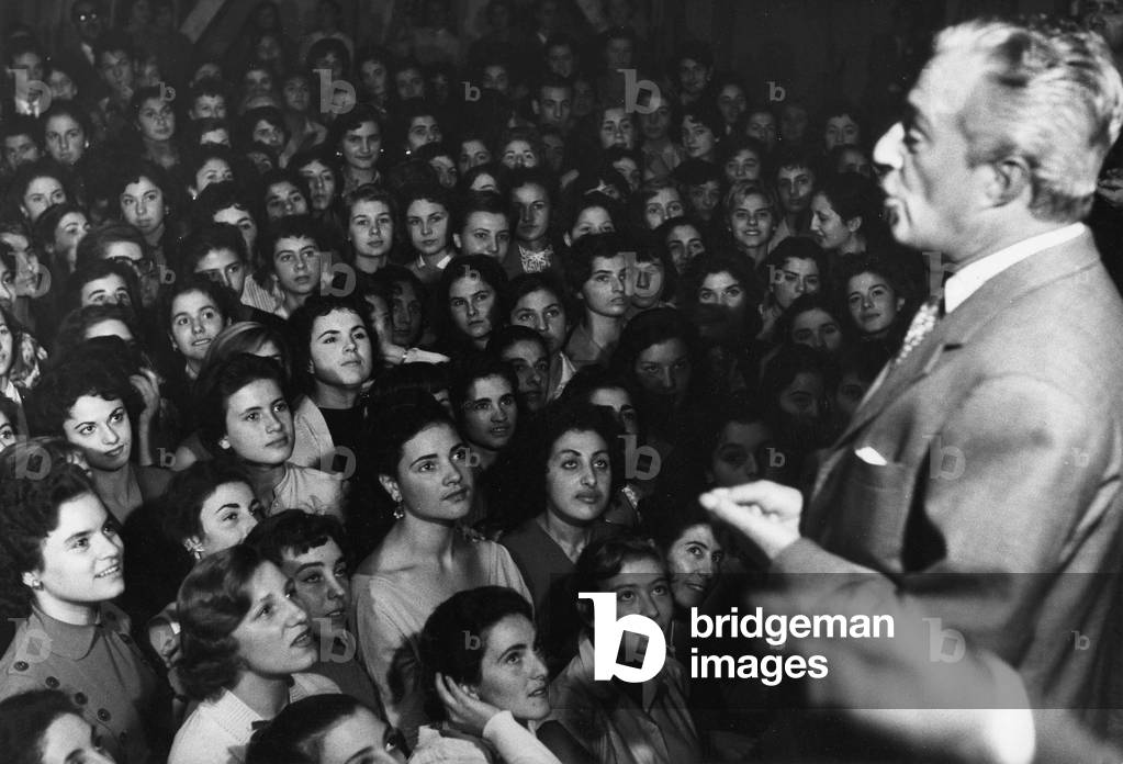 Vittorio de Sica, 1955 (b/w photo)