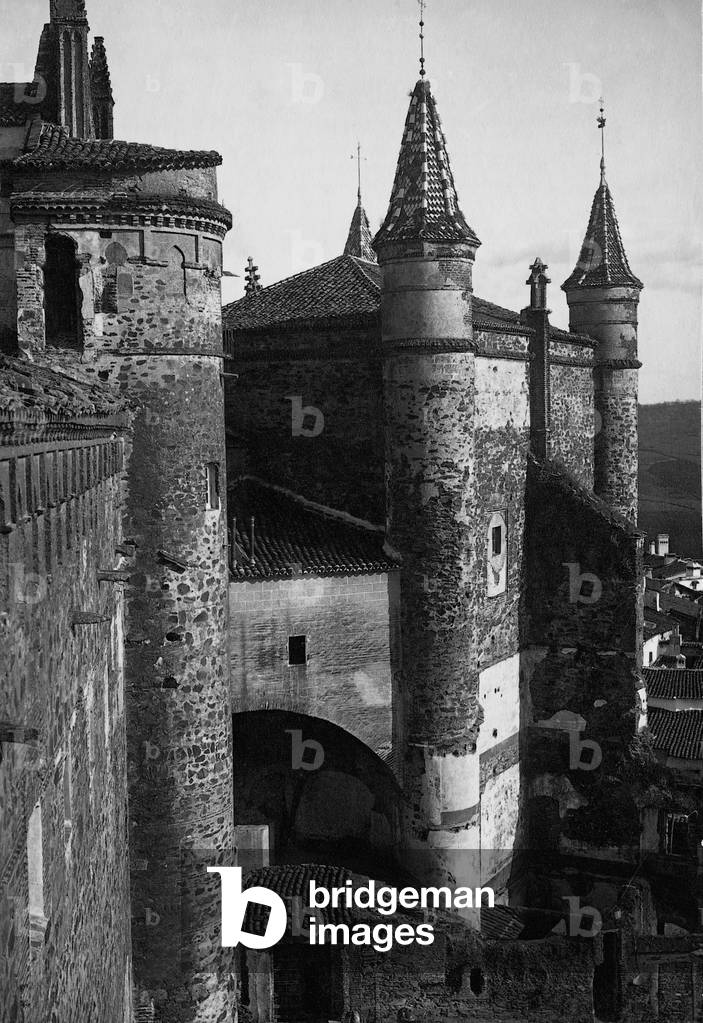Monastery complex in Guadalupe (b/w photo)