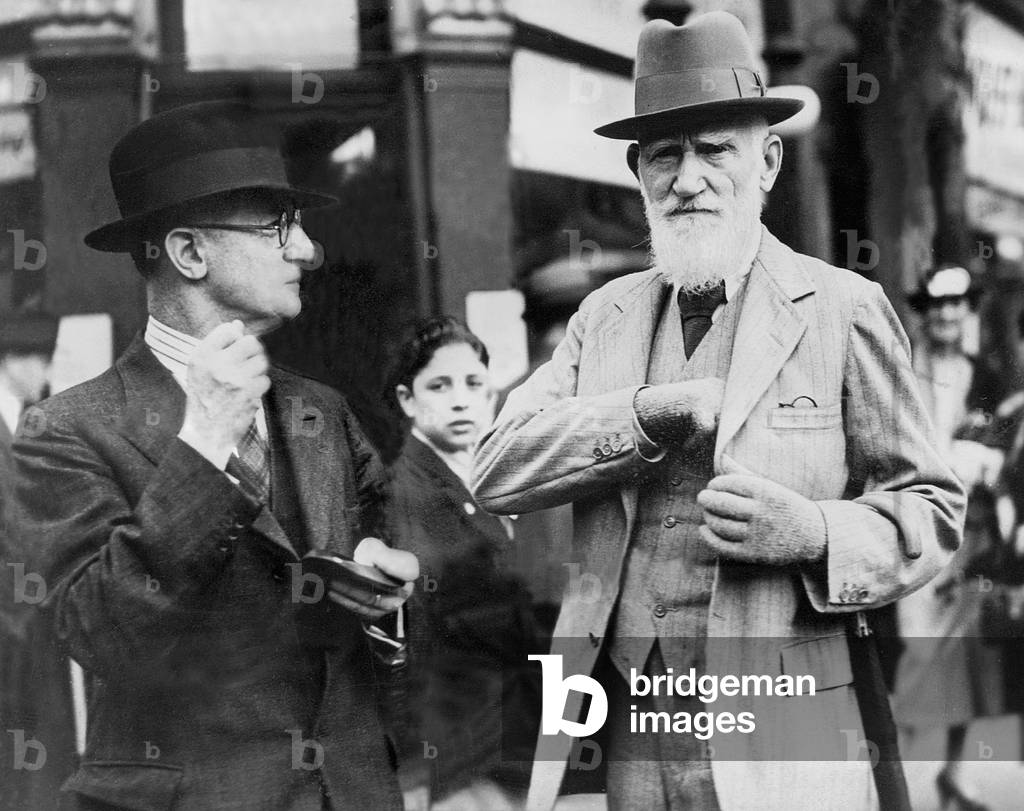 George Bernard Shaw in London (b/w photo)