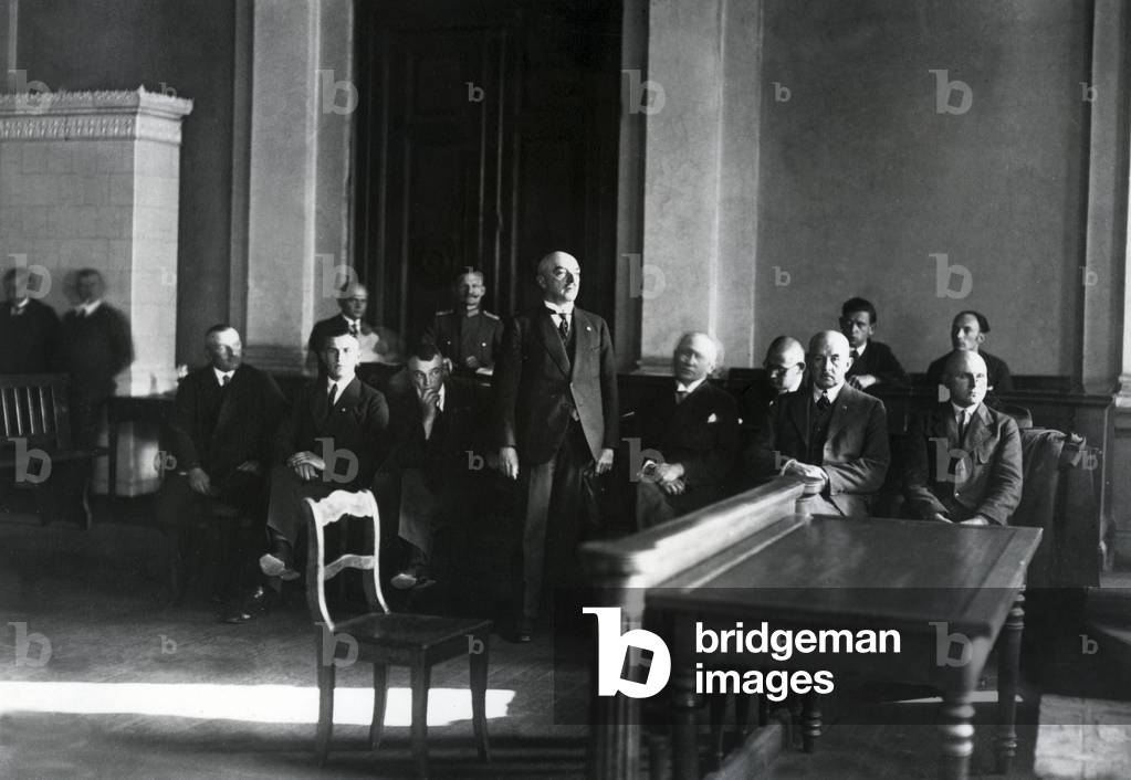 In the courtroom of the Landbund trial in Koenigsberg, 1930