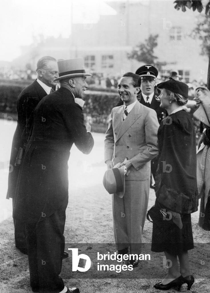 Ambassador von Papen, Joseph and Magda Goebbels (b/w photo)