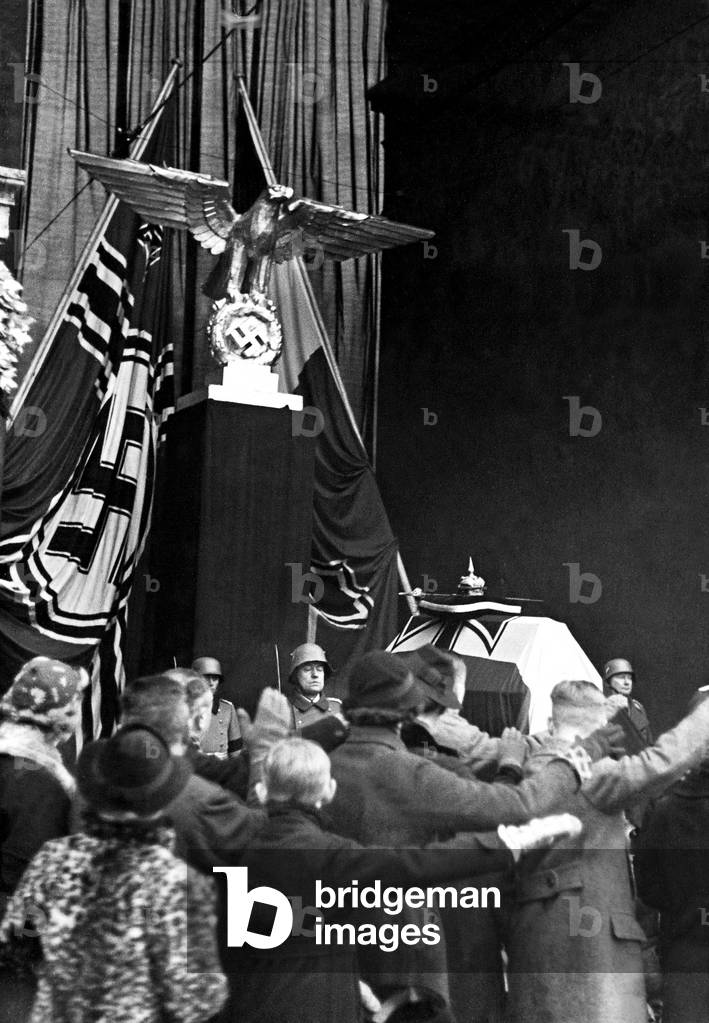 State funeral of Erich Ludendorff, 1937 (b/w photo)